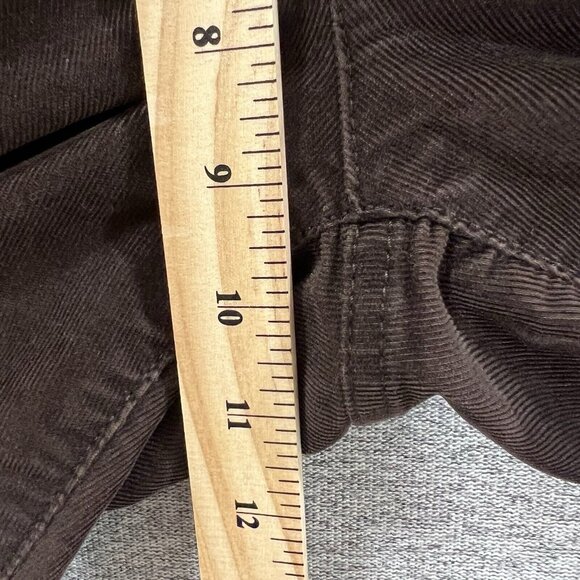 Eddie Bauer Womens Mini Corduroy Pants Size 12 Brown Slightly Curvy Straight - Picture 9 of 16